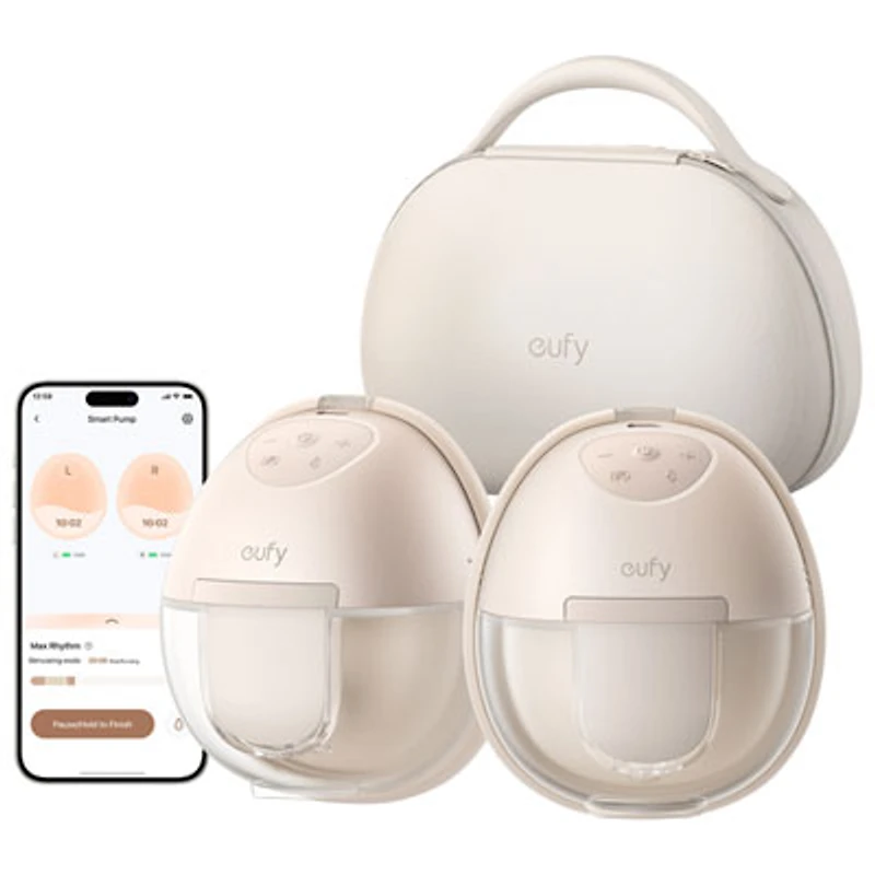 eufy S1 Pro Wearable Double Electric Breast Pump with Charging Case