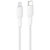 Belkin BoostCharge Pro 2m (6.6 ft.) Braided USB-C/Lightning Cable - White