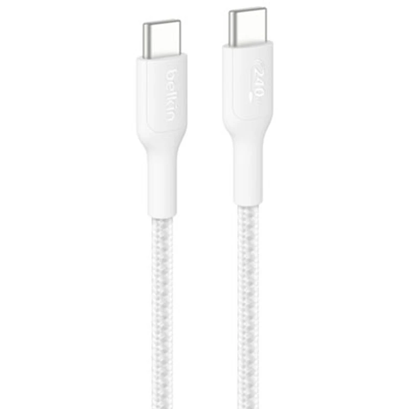 Belkin BoostCharge Pro 3m (10 ft.) Braided USB-C Cable - White