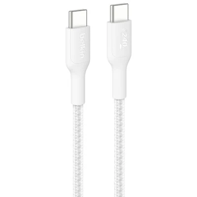 Belkin BoostCharge Pro 3m (10 ft.) Braided USB-C Cable - White