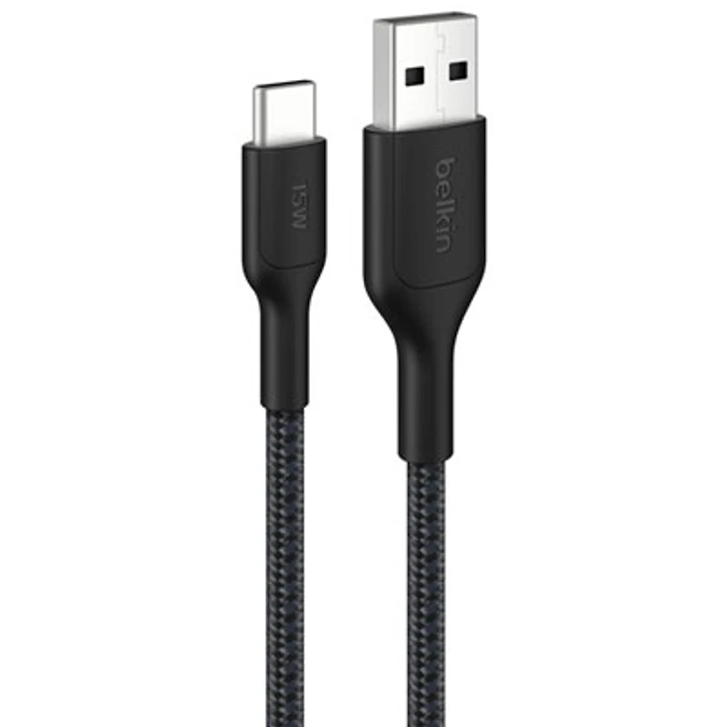 Belkin BoostCharge Pro 3m (10 ft.) Braided USB-A/USB-C Cable - Black