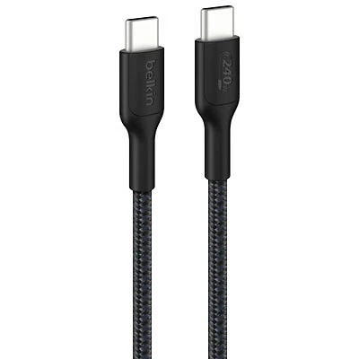 Belkin BoostCharge Pro 2m (6.6 ft.) Braided USB-C Cable - Black