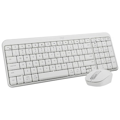 Logitech MK250 Wireless Keyboard & Mouse Combo - White - English