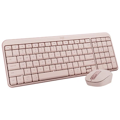 Logitech MK250 Wireless Keyboard & Mouse Combo - Rose - English