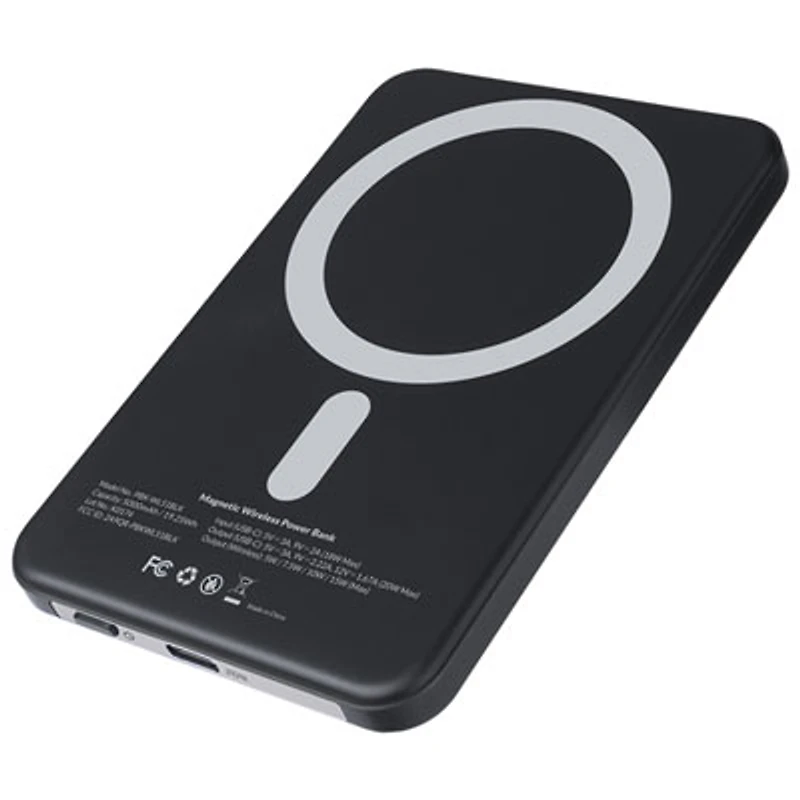 Kopplen 5000 mAh USB-C Power Bank with 15W Wireless Charger - Black