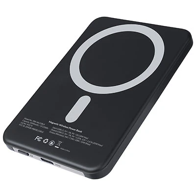 Kopplen 5000 mAh USB-C Power Bank with 15W Wireless Charger - Black