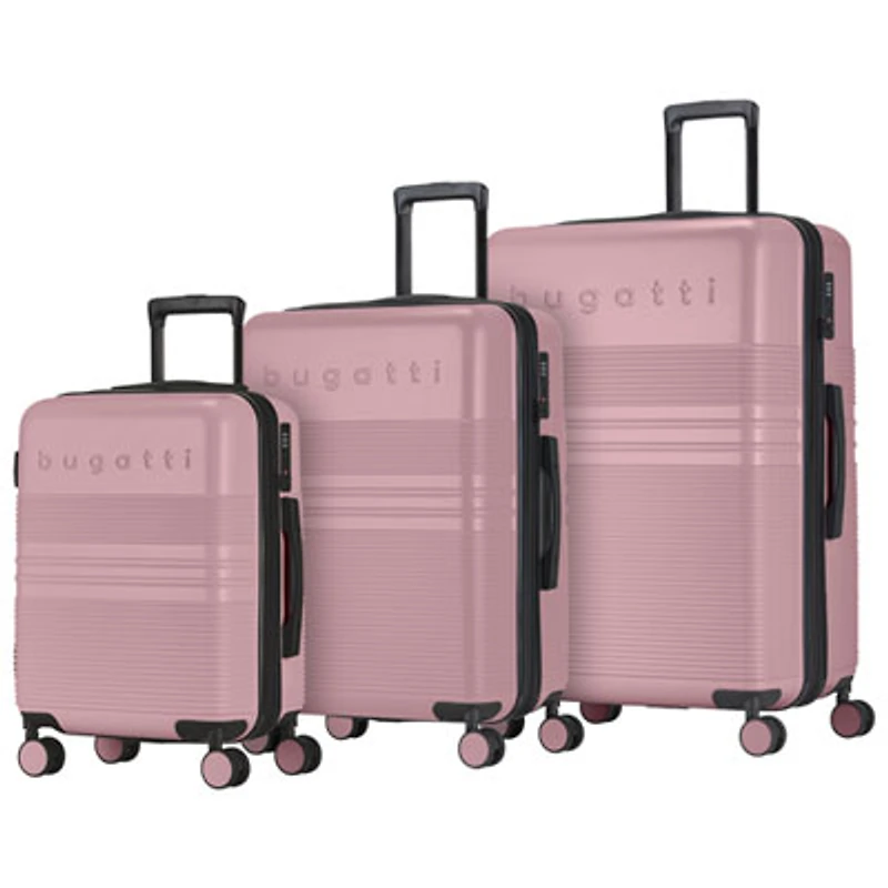 Bugatti Luxor 3-Piece Hard Side Expandable Luggage Set - Pink - Only at Best Buy