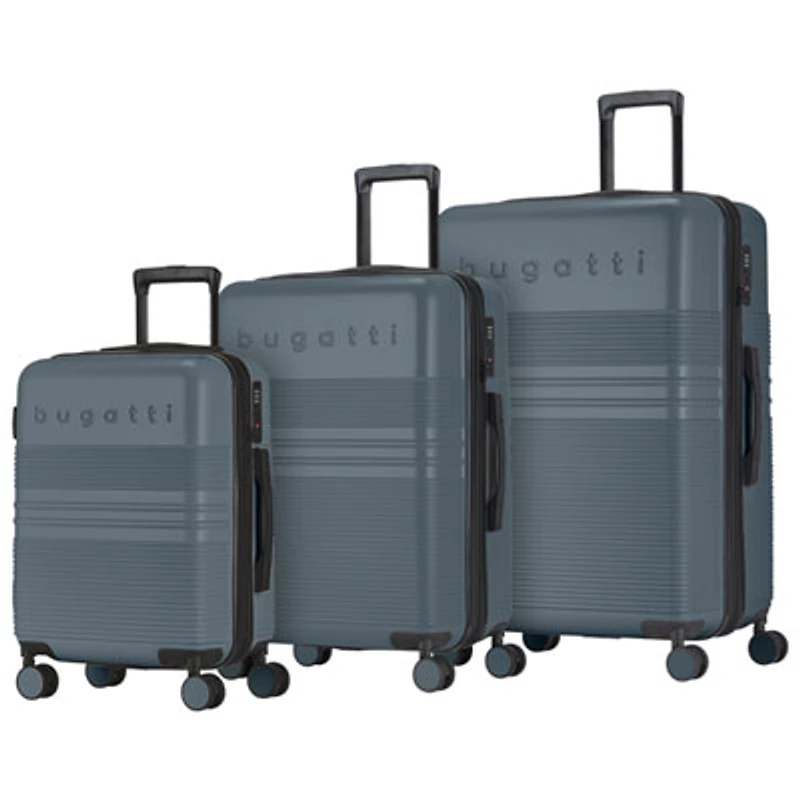 Bugatti Luxor 3-Piece Hard Side Expandable Luggage Set - Blue - Only at Best Buy