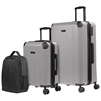 Bugatti New York 2-Piece Hard Side Expandable Luggage Set & Backpack - Grey - Only at Best Buy