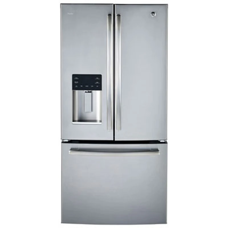 Open Box - GE 33" 24 Cu. Ft. French Door Refrigerator w/Water & Ice Dispenser - Stainless Steel - Scratch & Dent