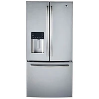 Open Box - GE 33" 24 Cu. Ft. French Door Refrigerator w/Water & Ice Dispenser - Stainless Steel - Scratch & Dent