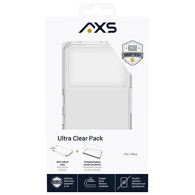 AXS Ultra Clear Gel Fitted Soft Shell Case with Glass Screen Protector for Nothing Phone (3) - Clear