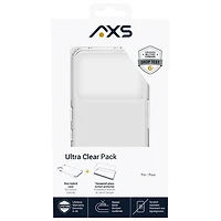 AXS Ultra Clear Gel Fitted Soft Shell Case with Glass Screen Protector for Nothing Phone (3) - Clear