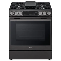 LG 30" 6.3 Cu. Ft. True Convection 5-Burner Slide-In Gas Range (LSGL6335Z) - Black Stainless Steel