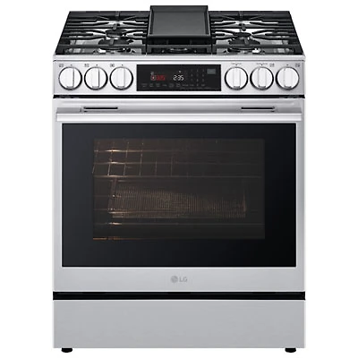 LG 30" 6.3 Cu. Ft. True Convection 5-Burner Slide-In Gas Range (LSGL6335X) - Stainless Steel