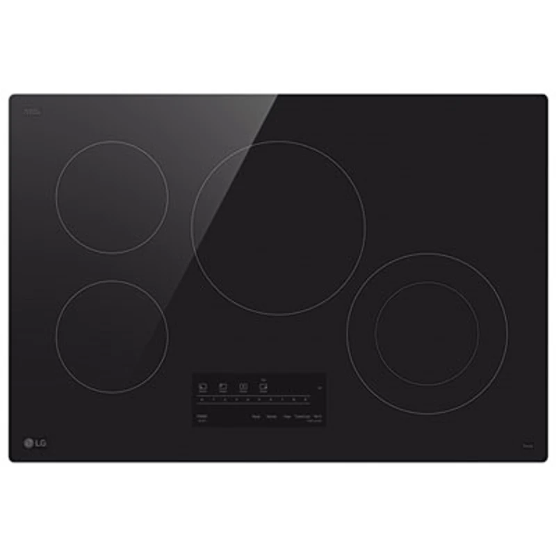 LG ThinQ 30" 4-Element Electric Cooktop (CBEW3013BE) - Black Ceramic