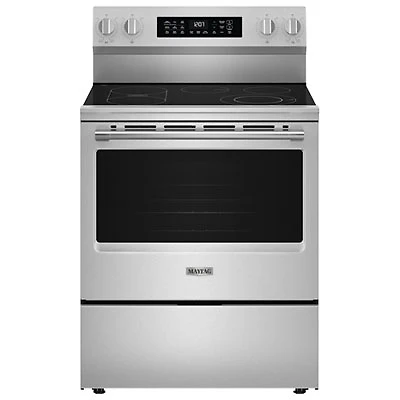 Maytag 30" 5.3 Cu. Ft. Freestanding Smooth Top Electric Range (YMFES7030SZ) - Fingerprint Resistant Stainless Steel
