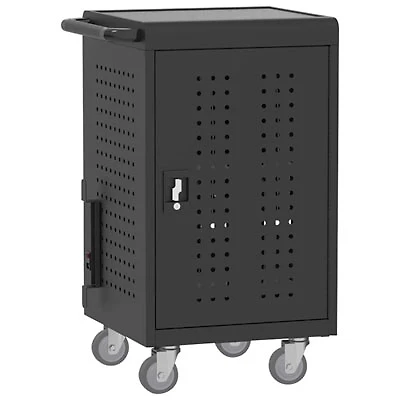 Luxor USB-C Secure Charging Cart for Laptops & Chromebooks & iPads (CHMC002) - 30 Devices - Black