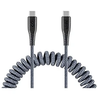 LOGiiX Piston Connect 1.8m (5.9 ft.) Coiled USB-C Cable - Grey