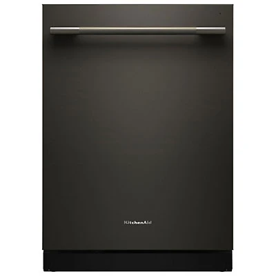 KitchenAid 24" 44dB Built-In Dishwasher w/ Stainless Steel Tub & Third Rack (KDTS424SBE) - Black Ore