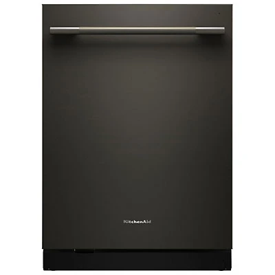 KitchenAid 24" 44dB Built-In Dishwasher w/ Stainless Steel Tub & Third Rack (KDTS624SBE) - Black Ore