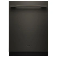 KitchenAid 24" 41dB Built-In Dishwasher w/ Stainless Steel Tub & Third Rack (KDTS324SBE) - Black Ore