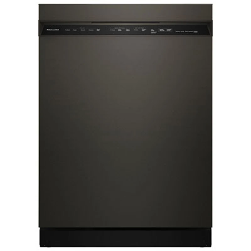 KitchenAid 24" 41dB Built-In Dishwasher w/ Stainless Steel Tub & Third Rack (KDFS324SBE) - Black Ore