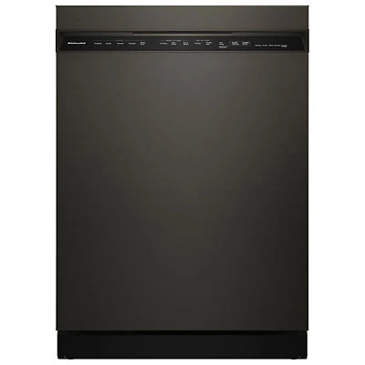 KitchenAid 24" 41dB Built-In Dishwasher w/ Stainless Steel Tub & Third Rack (KDFS324SBE) - Black Ore