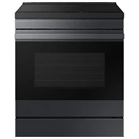 Open Box - Samsung BESPOKE 30" 6.3 Cu. Ft. True Convection Induction Slide-In Electric Range - Black-Scratch & Dent