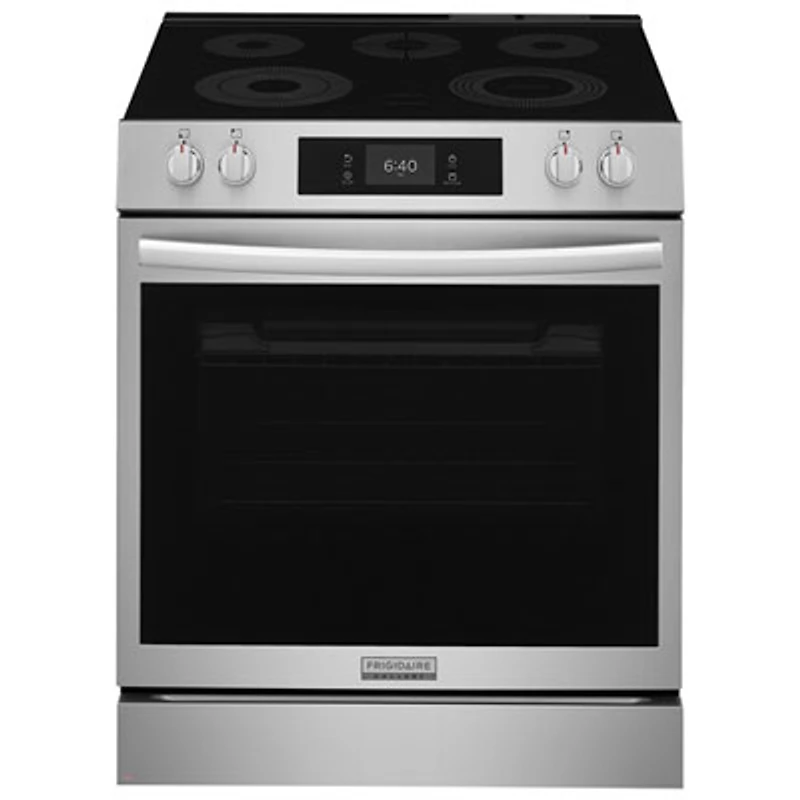 Frigidaire Gallery 30" 6.2 Cu. Ft. 5-Element Electric Air Fry Range with Stone-Baked Pizza (GCFE307CBF) - Stainless