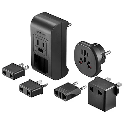 Insignia Travel Adapter and Converter - Black - Only at Best Buy