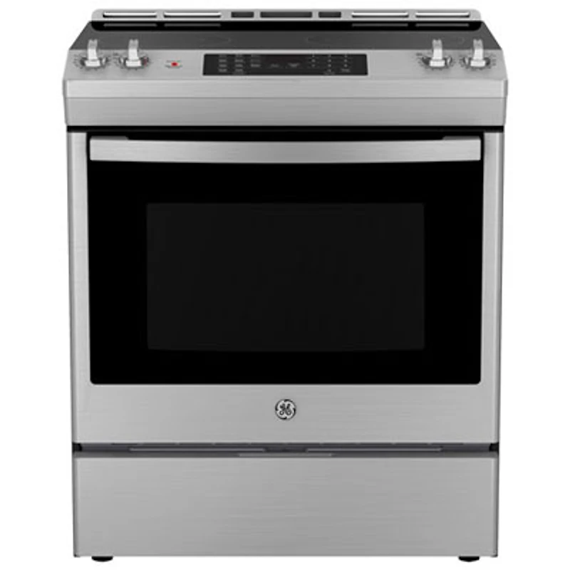Open Box - GE 30" 5.3 Cu. Ft. Fan Convection Slide-In Electric Air Fry Range - Stainless Steel - Scratch & Dent