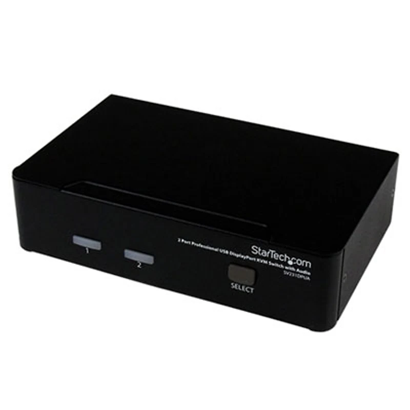 Open Box - Startech 2-Port USB Dual DisplayPort KVM Switch (SV231DPUA)