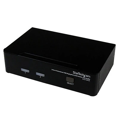 Open Box - Startech 2-Port USB Dual DisplayPort KVM Switch (SV231DPUA)