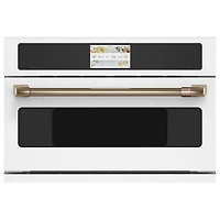 Café Smart 5-in-1 30" 1.7 Cu. Ft. Speed Electric Wall Oven with 120V Advantium (CSB913P4VW2) - White