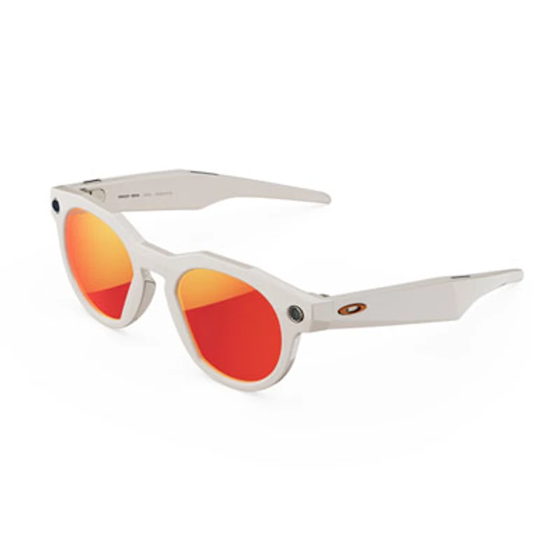 Oakley Meta HSTN Smart Glasses with AI, Photo, Video, Audio & Voice Assistant - Warm Grey/Prizm Ruby
