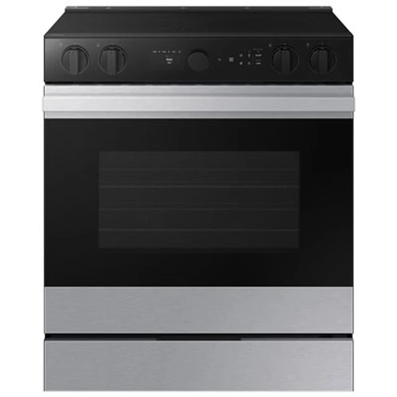 Open Box - Samsung 30" 6.3 Cu. Ft. True Convection 5-Element Slide-In Electric Range - SS - Scratch & Dent