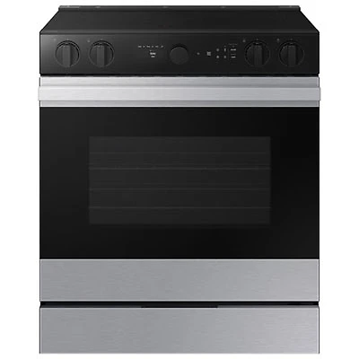Open Box - Samsung 30" 6.3 Cu. Ft. True Convection 5-Element Slide-In Electric Range - SS - Scratch & Dent