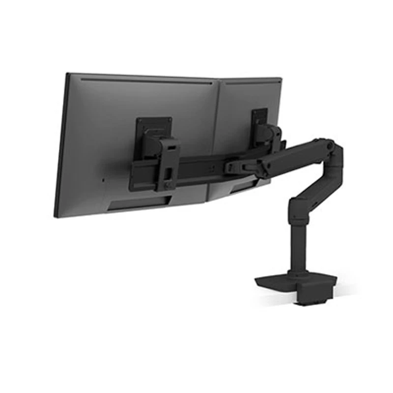 Open Box - Ergotron LX Desk Dual Direct Arm with Low-Profile Clamp (45-627-224) - Matte Black