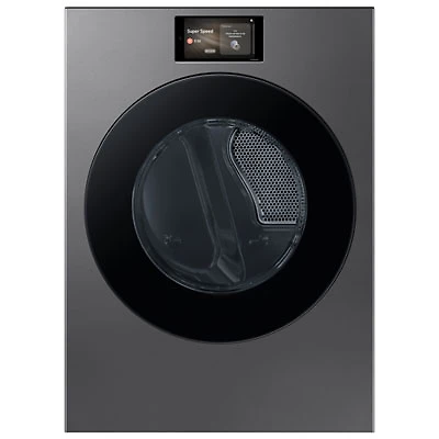 Samsung 7.6 Cu. Ft. Electric Steam Dryer (SAMS DV90F53AESAC) - Dark Steel