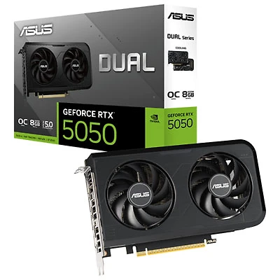 ASUS Dual GeForce RTX 5050 OC 8GB GDDR6 Video Card