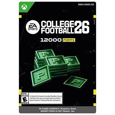 College Football 26 - 12,000 Points (Xbox Series X|S) - Digital Download