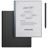 reMarkable 2 10.3" 8GB Paper Tablet with Marker Plus Pen & Leather Folio Case - Black