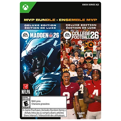 Madden NFL 26 & College Football 26 Deluxe Edition MVP Bundle (Xbox Series X|S