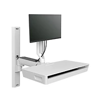 Open Box - Ergotron CareFit Combo System with Worksurface Keyboard & Monitor Mount Workstation - White (45-619-251)