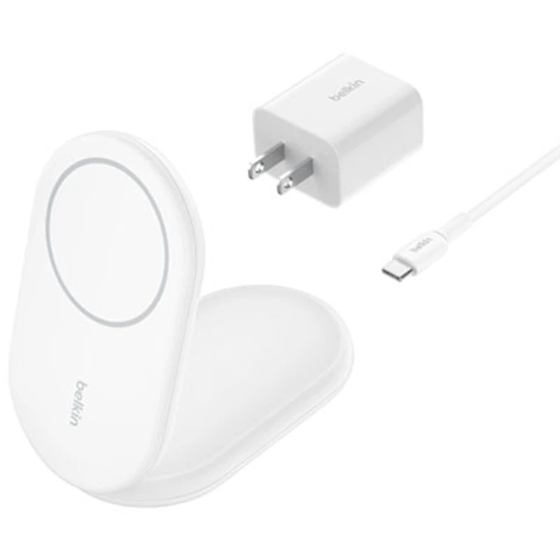 Belkin 15W Qi2 Wireless Charging Stand with MagSafe for iPhone & Apple AirPods