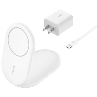 Belkin 15W Qi2 Wireless Charging Stand with MagSafe for iPhone & Apple AirPods