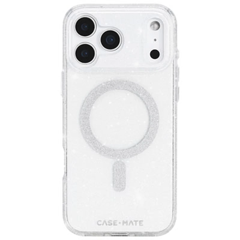 Case-Mate Fitted Hard Shell Case with MagSafe for iPhone 17 Pro Max - SheerTwinkle/Silver