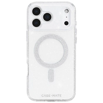 Case-Mate Fitted Hard Shell Case with MagSafe for iPhone 17 Pro Max - SheerTwinkle/Silver