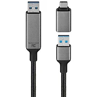 Insignia 1.83m (6 ft.) USB-A Cable With USB-C Adapter (NS-PCK336C26-C) - Only at Best Buy